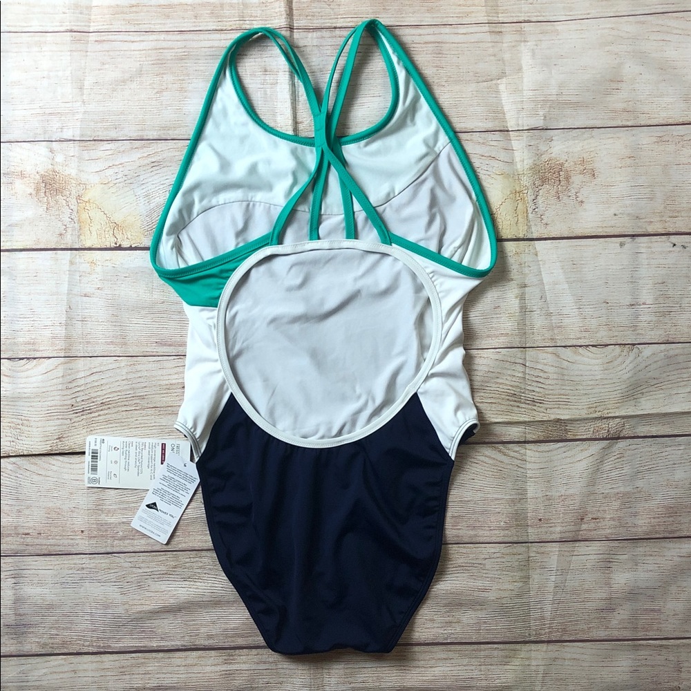 Athleta‎ Women's One Piece Swimsuit - Teal, Navy, and White 💜 - Picture 5 of 5